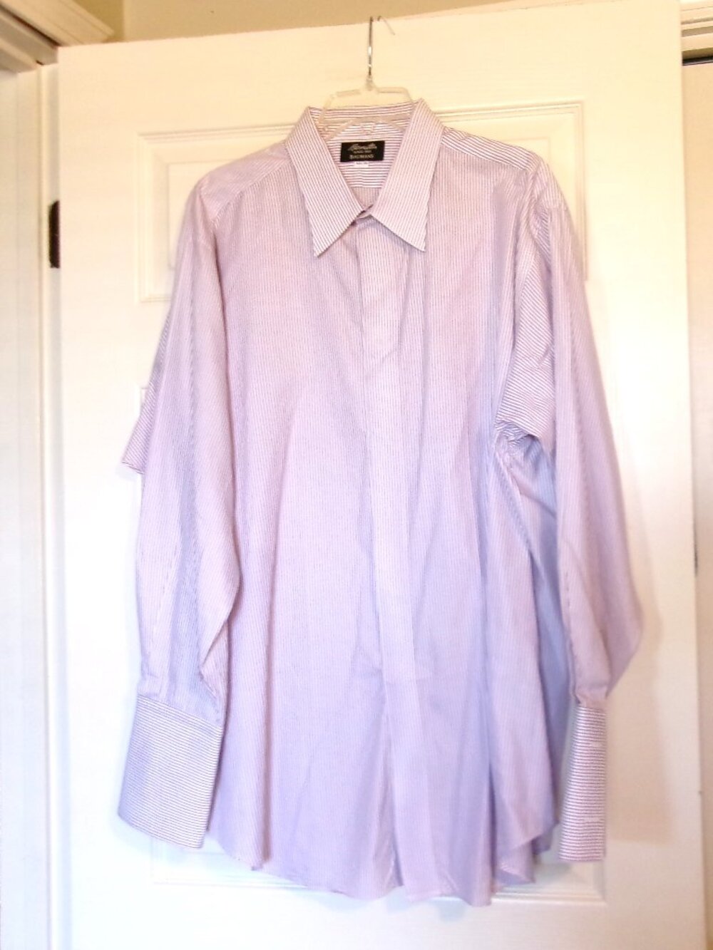 2006 HAMILTON BAUMANS Custom Made Shirt Small BB Monogram on French Cuff